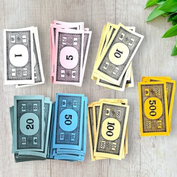 PARKER BROS Vintage 50s  Monopoly Game Wooden Pieces Cards Money Dice COMPLETE - Picture 9 of 10